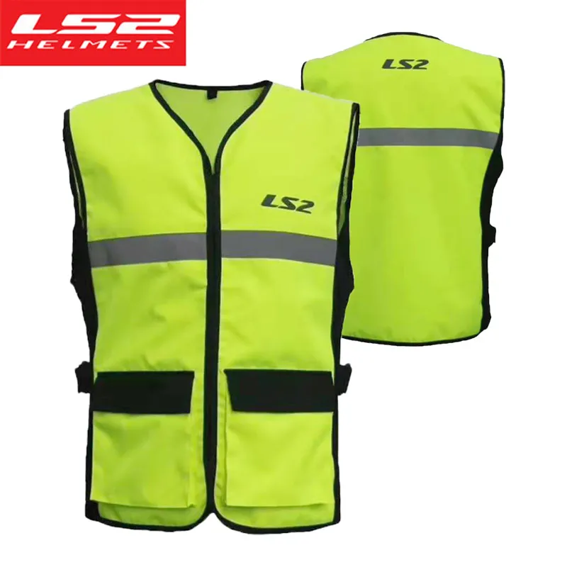 LS2 Motorcycle Reflective Vest Motorcycle Reflective Safety Clothing Safety Vest Fall Protection Sun Protection Canvas Material