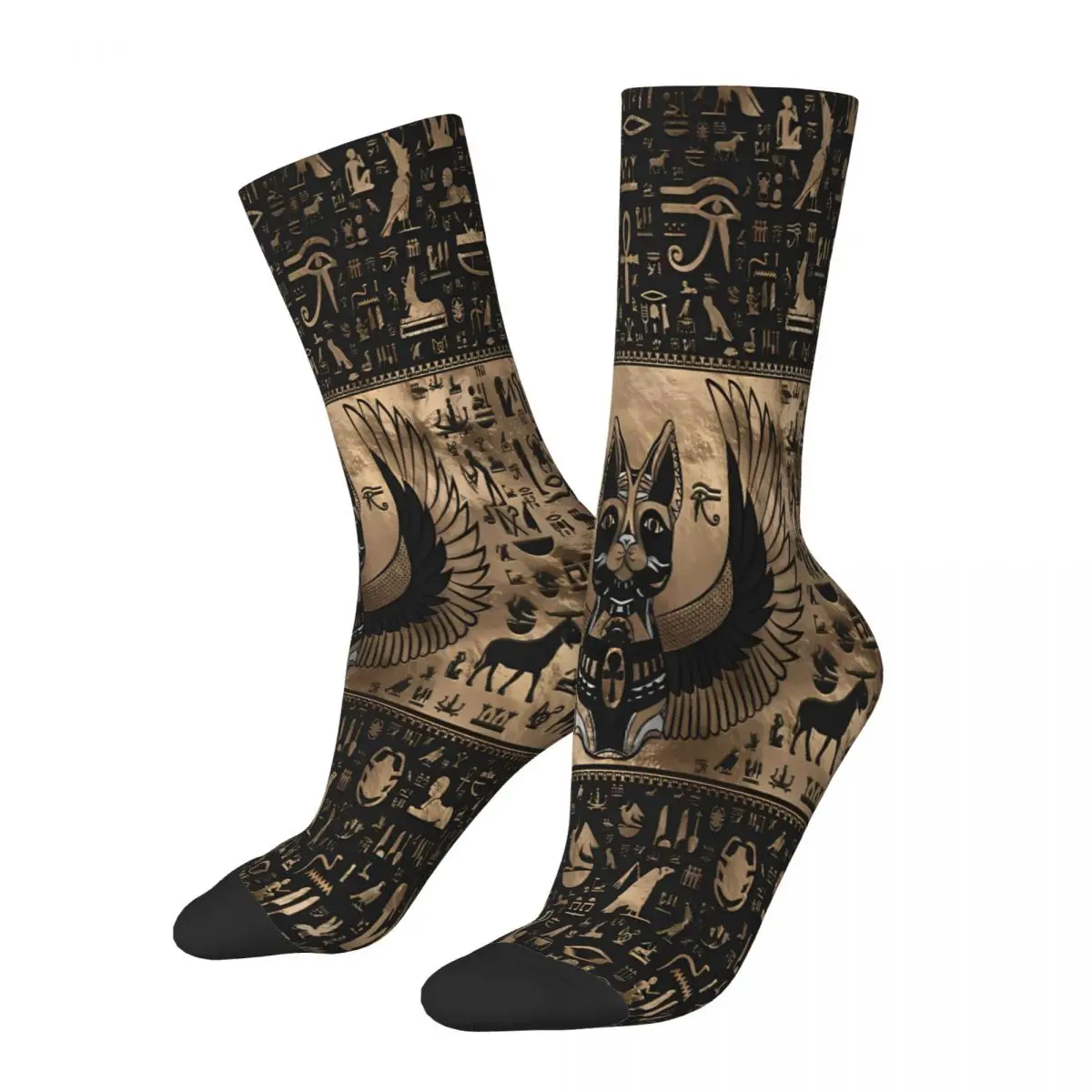 Black Goddess Bastet Ancient Egypt Egyptian Greek Socks Male Mens Women Summer Stockings Hip Hop