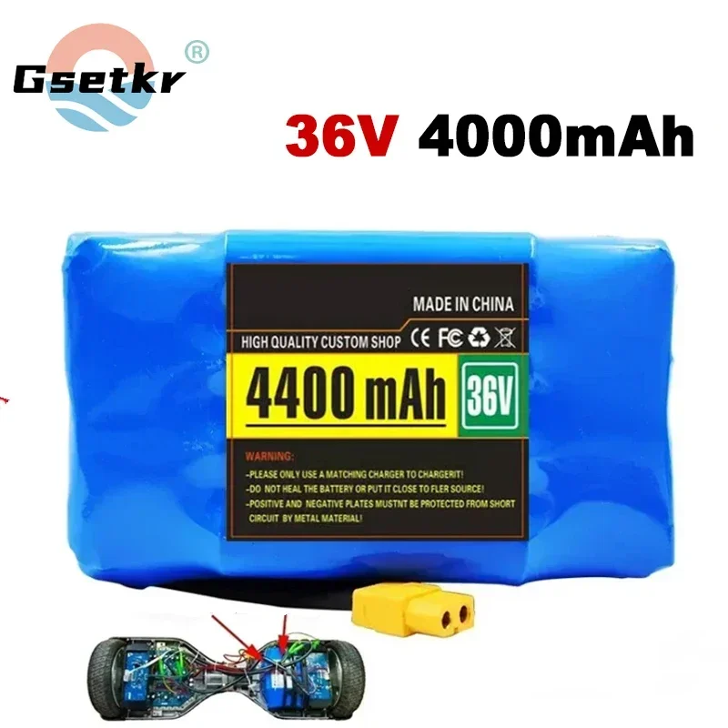 2024 Upgrade 36V 7000mAh Battery Pack Rechargeable Lithium ion battery for Electric Self Balancing Scooter HoverBoard Unicycle