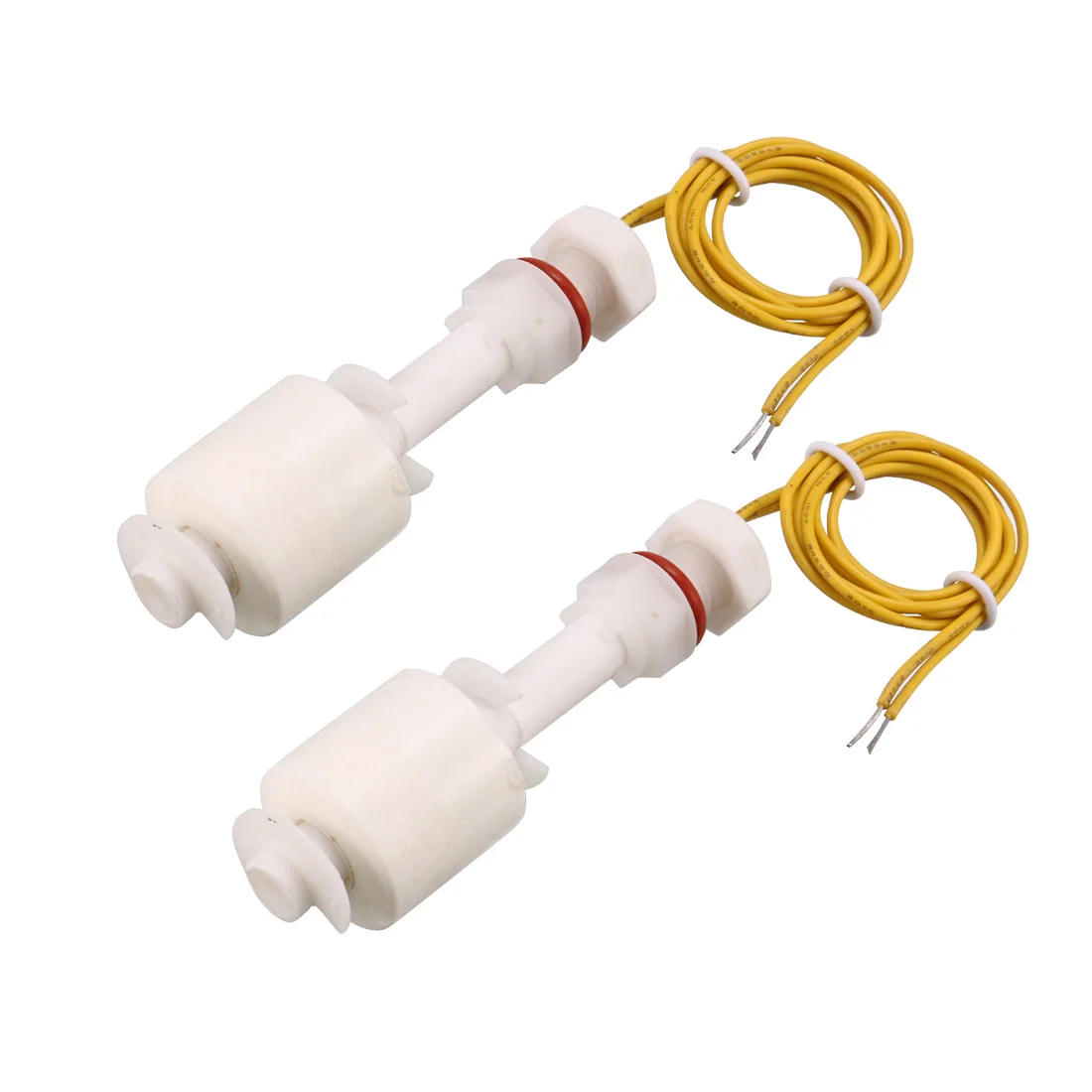 2pcs PP Float Switch M10 77mm Fish Tank Vertical Liquid Water Level Sensor Plastic White ZP6210 Float Switch