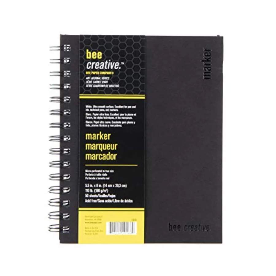 

Bee Paper - 5.5" x 8" Creative Marker Drawing Journal