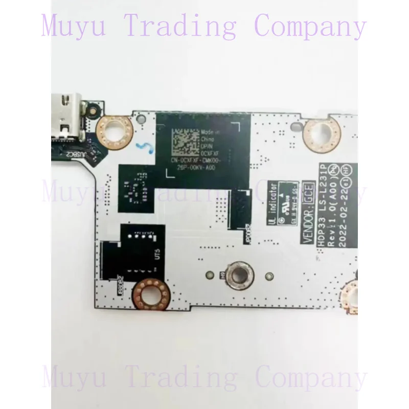 For DELL XPS 13 9315 (2022) HDP33 Laptop TYPE-C USB port IO BOARD CXFXF 0CXFXF LS-L231P Free Shipping