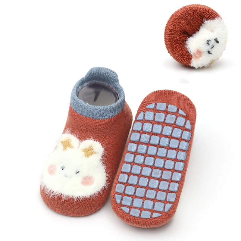 Lawadka Baby Toddler Girl Boy Socks Antypoślizgowe skarpetki frotte dla noworodków dla dziewczynek Chłopcy Zimowe miękkie skarpety dziecięce z