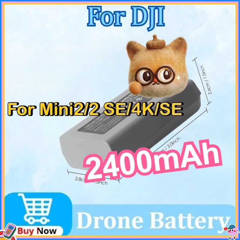 

7.7V 2400mAh 18.48Wh for DJI Mini 2/Mini 2 SE/Mini 4K/Mini SE Drone Battery Accessories High Quality Rechargeable Battery