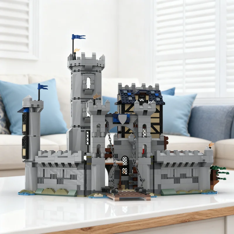 

Набор для сборки средневекового рыцарского замка MOC, 1418 деталей, конструктор, подарок, креативный коллекционный декор, премиум-класс, для взрослых и детей
