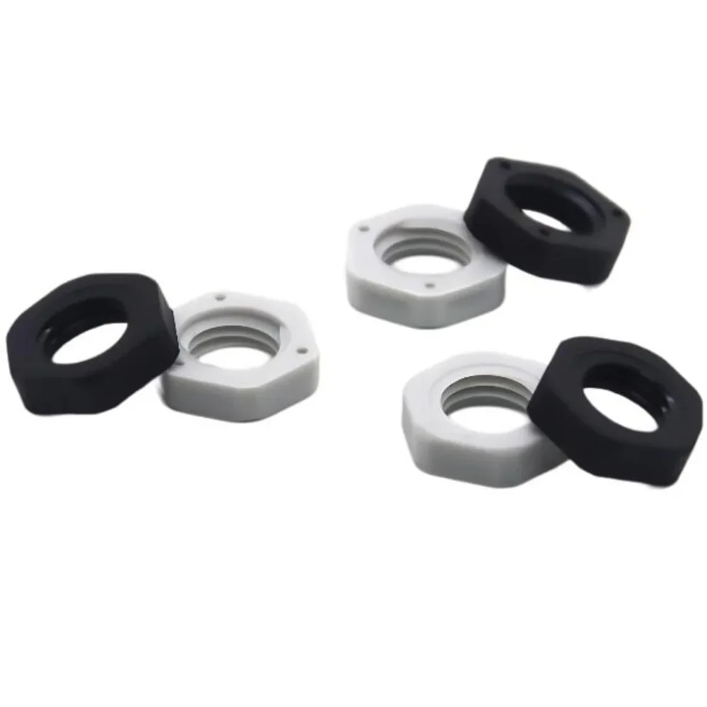 Thin nut M22 m24 m25 m27 m30 m32 m36 1.5mm pitch plastic nut nylon PA white black nut fastener Hex Hexagon Light
