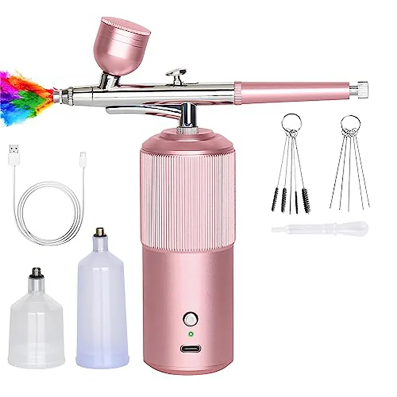 

Airbrush Kit - Rechargeable Handheld Airbrush Compressor, Professional Cordless Auto AirbrushGun, for Nail Art, Makeup A