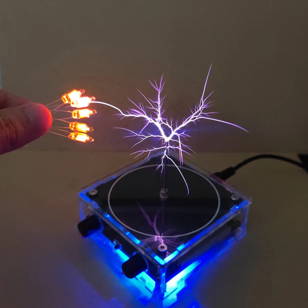 Imagem -03 - Bobina de Tesla Tesla Música Iluminação sem Fio Lghting Alto-falante Tocável Bluetooth Aux Entrada Áudio para Crianças Educação Ciência
