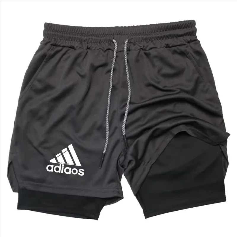 

New sports 2-in-1 double-layer shorts running fitness gym exercise tight shorts jogging quick-drying sportswear summer