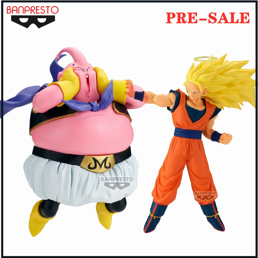 Oryginalna figurka anime Bandai DRAGON BALL Z MATCH MAKERS SUPER SAIYAN 3 SON GOKU MAJIN BUU Figurka akcji Zabawki Model kolekcjonerski