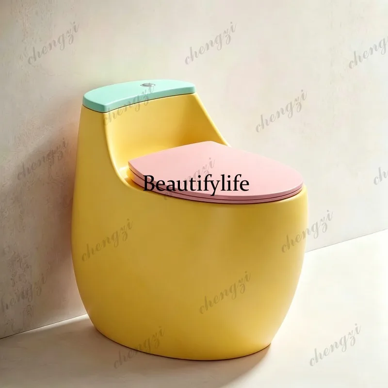 Champagne Gold French Vintage Round Standard Toilet for Home Use Silent Color