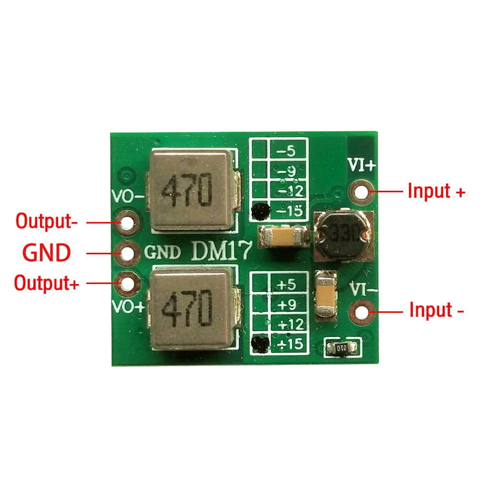 Moduł przetwornicy napięcia DC-DC Boost-Buck, podwójne wyjście napięcia dodatniego i ujemnego, DC7-28V na 5V 9V 12V 15V, przetwornica obniżająca napięcie (Buck Converter) — zdjęcie 4