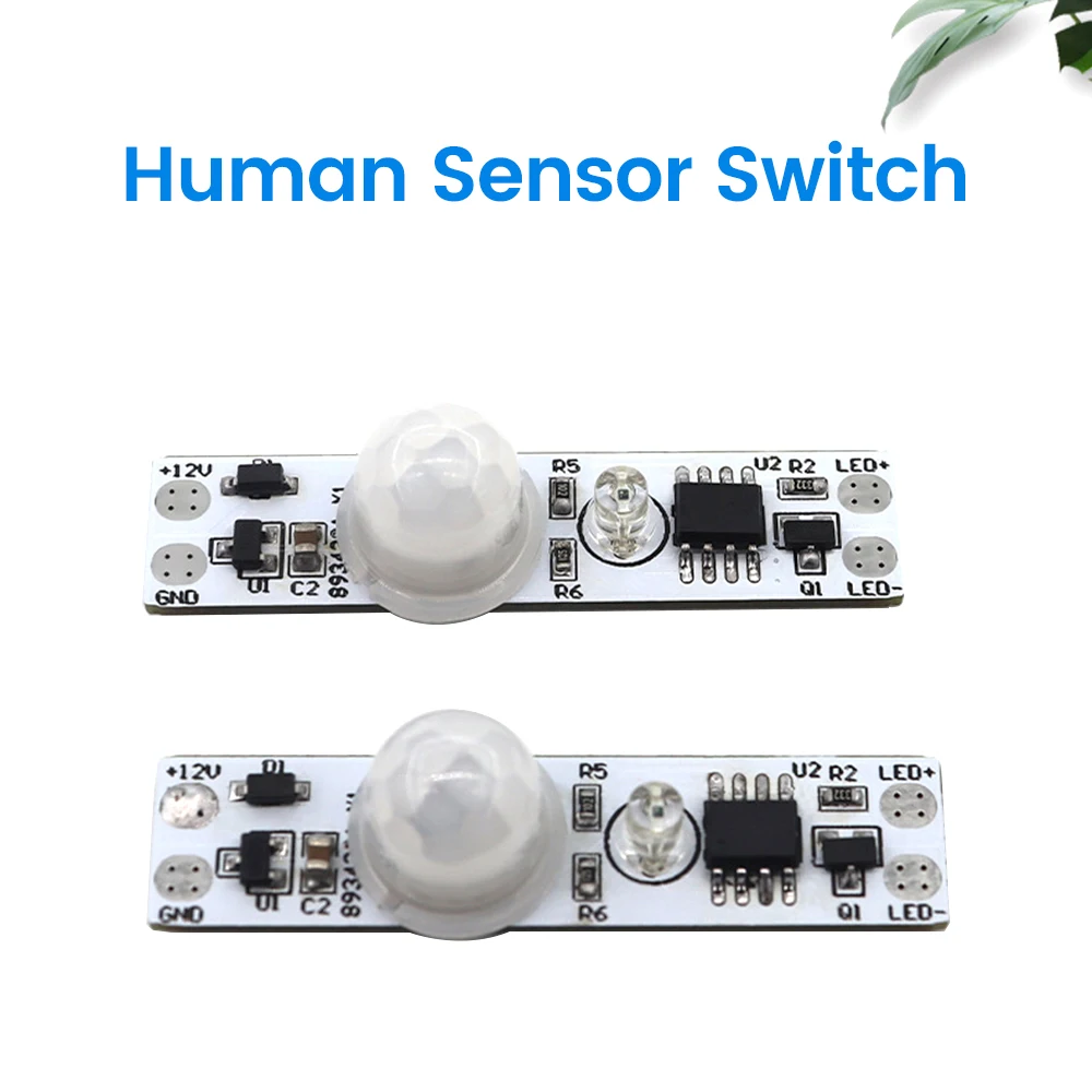 

2PCS Human Presence Sensor Detector PIR Motion Sensor Switch Module Infrared Human Body Sensing Switch For Cabinet Lights 3A