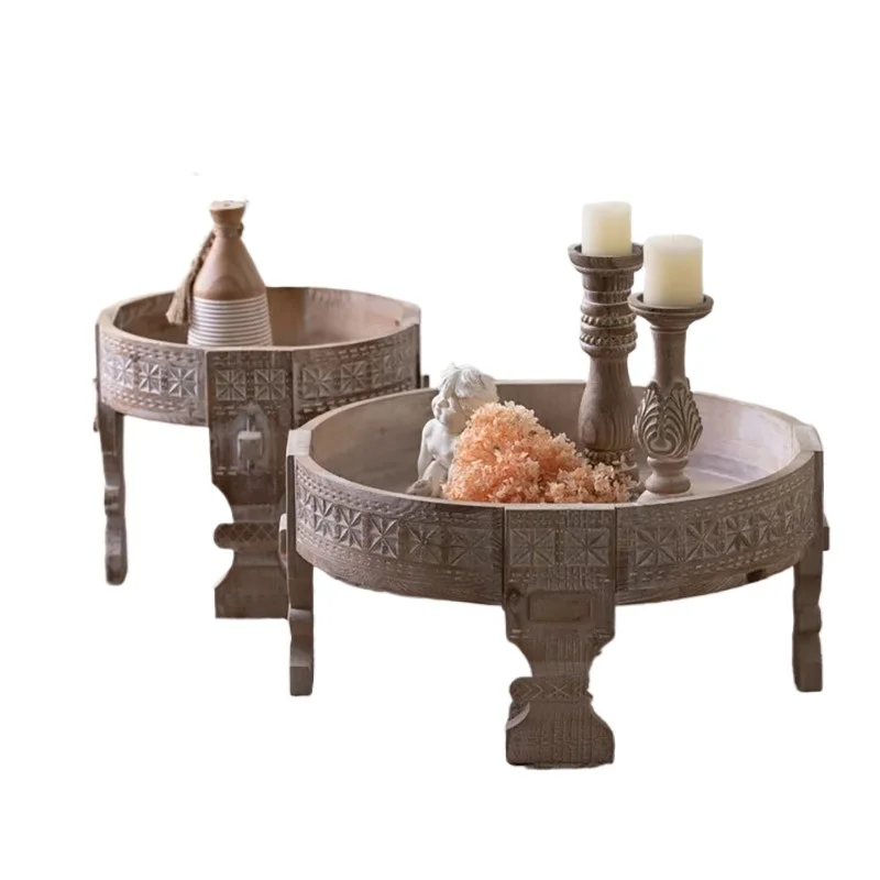 

Farmhouse style wooden sofa living room coffee table wooden antique farmhouse coffee table