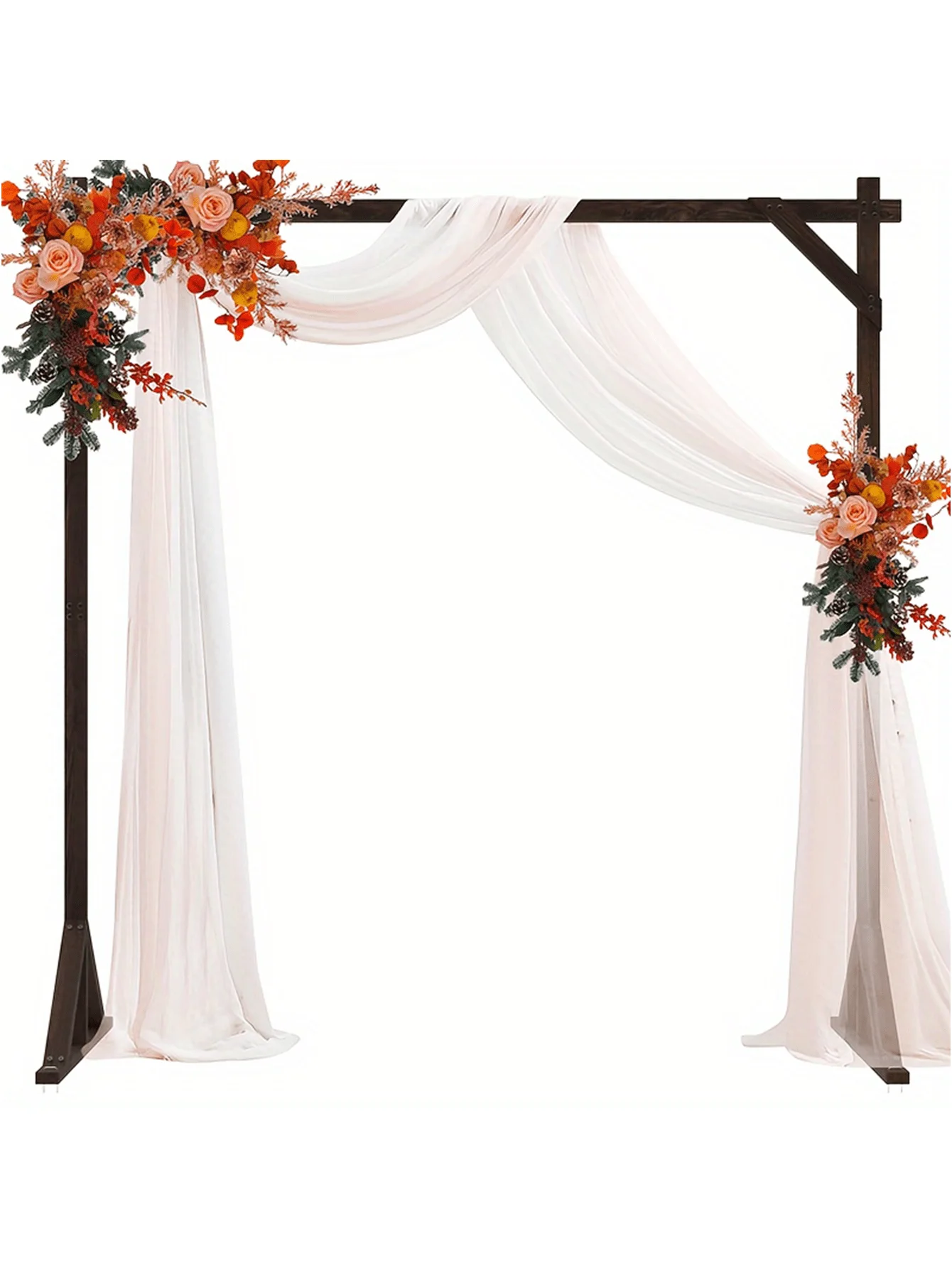 7.2FT Wooden Wedding Arch Stand Square Wood Arch Wedding Arbor For Ceremony Party Proposal Scene Garden Beach Forest Rustic Boho Decorations,Halloween And Decorations