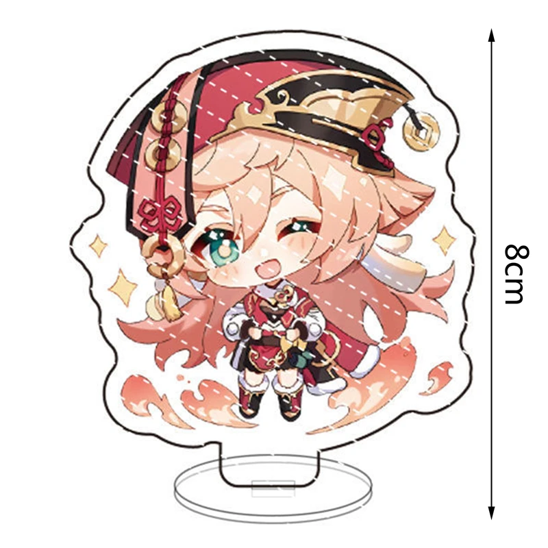 8cm Genshin Impact Anime Characters Cosplay Acrylic Figure Stand Creative Character Model Desk Decor Standing Sign Collection