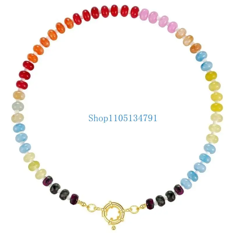 98km Colorful Neck Jewelry Colorful Beads Necklace for Parties and Casual Wear
