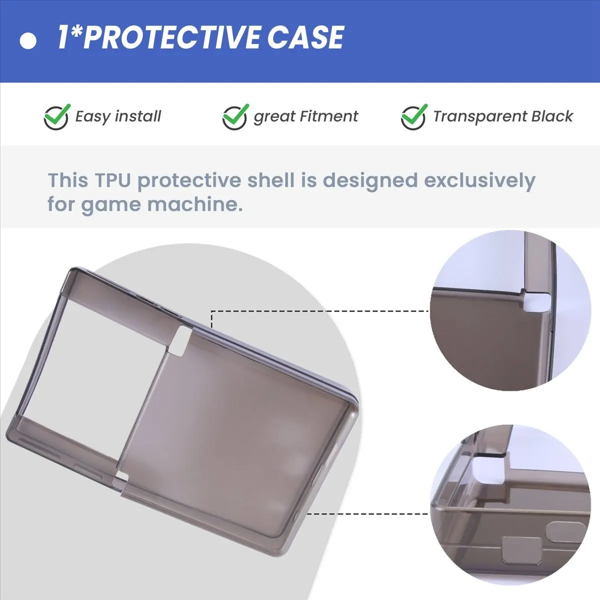 

T81C! Силиконовый чехол для портативной игровой консоли Analogue Pocket/AP, защитный чехол, полупрозрачный черный