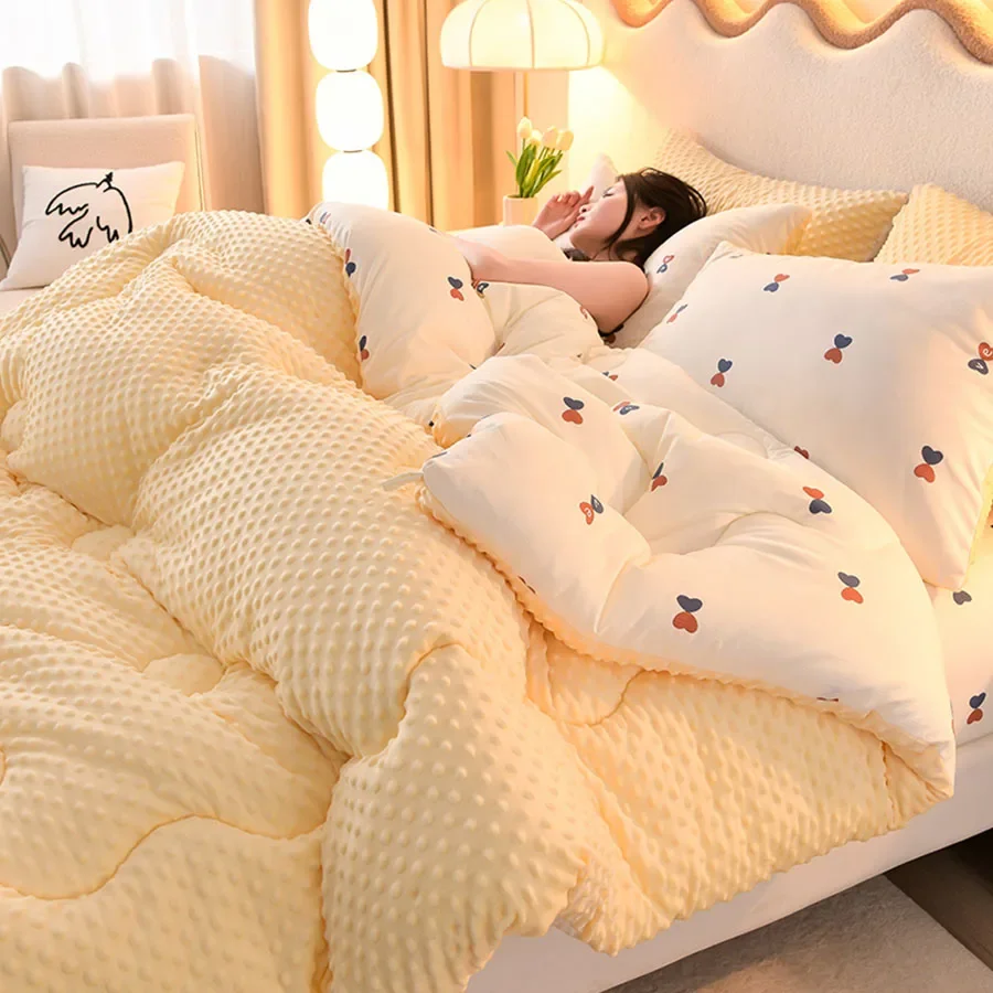 KDJEIKZ Microfiber Is Thickened by 3D Beanie Velvet to Protect the Warm Winter Blanket by Single Double Fall and Winter