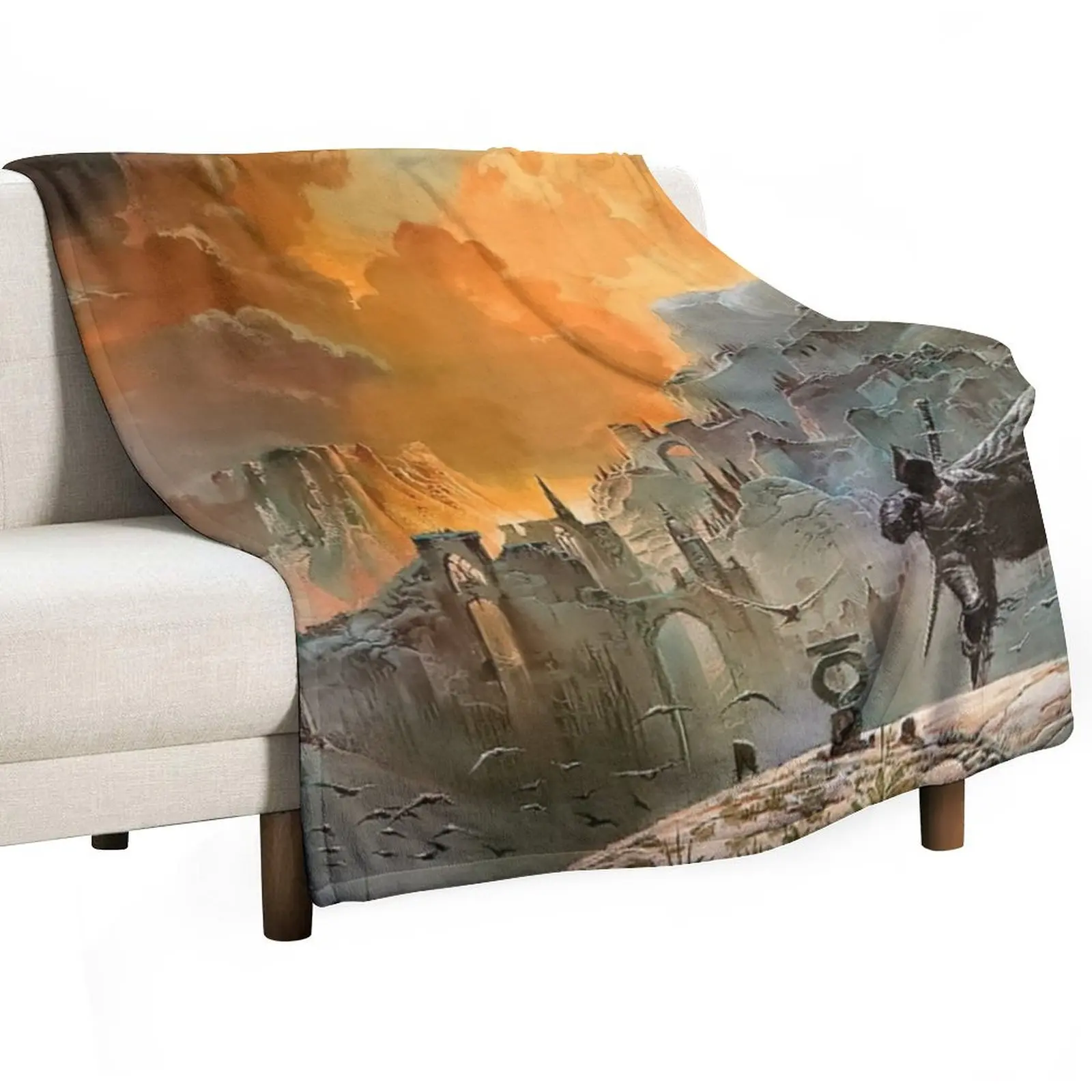 The Shadow of the Torturer - Vintage Sci-Fi Art Throw Blanket Thin Stuffeds Picnic Blankets