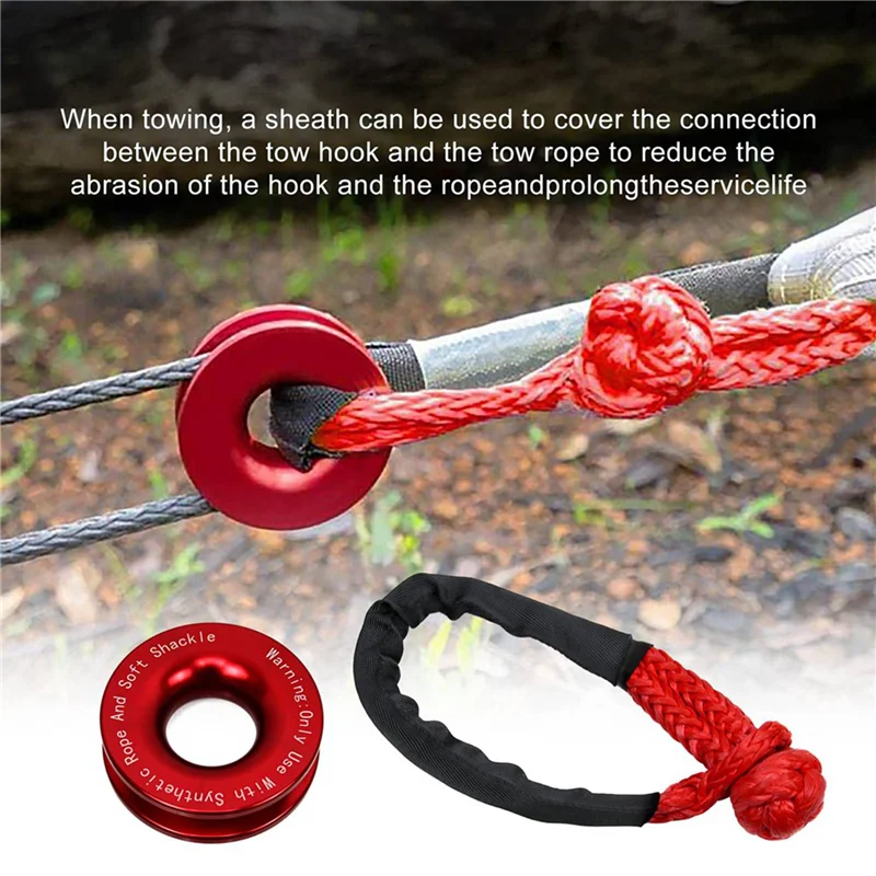 

Lasting 2X Winch Snatch Recovery Ring, Synthetic Winch Rope, Snatch Ring Soft Shackle, Winch Accessories For UTV ATV SUV Truck