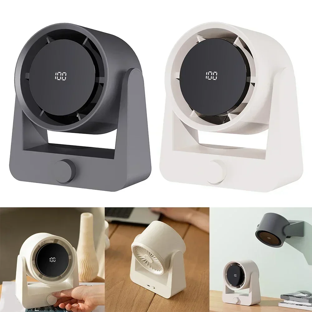 Adjustable Fan Electric Fan Indoor Cooling 100 Speed Levels 3D Air Circulation 4000 MAh Battery Flexible Mounting