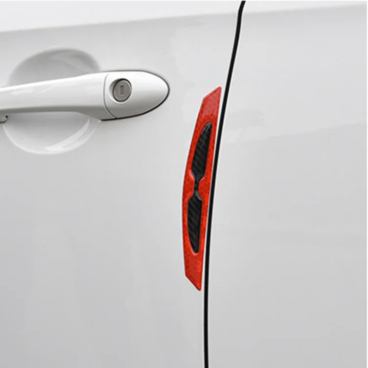 Autotür-Antikollisionsstreifen, Reflektierender Carbonfaser-Aufkleber, Stoßfängerblatt, Universeller Karosserie-Warn-Dekorationsaufkleber – Detail 1