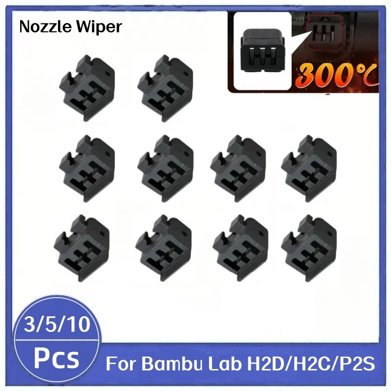 

Nozzle Wiper For Bambu Lab H2D/H2C/P2S Silicone Brush High Quality Hotend Nozzles Cleanning Tool For Bambulab H2D/S / P2S Parts
