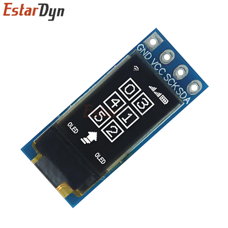 0.5 Inch CH1115 White OLED Display Module, 48x88 IIC Vertical Screen for  Mini Projects