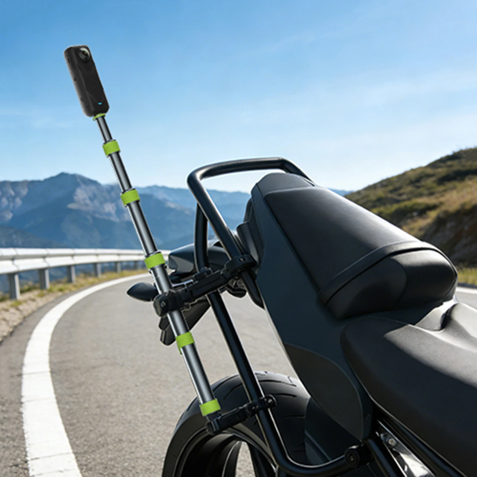 Universal 1/4In Motorcycle Selfie Stick Wear Resist Riding Selfie Sticks Motorcycle Mount Kit for /GoPro//SJCAM/Akas