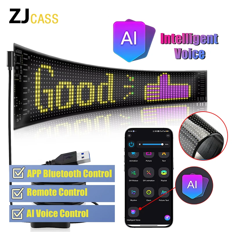 

2025 НОВЫЙ интеллектуальный AI Devil Eyes AI с голосовым управлением, светодиодные вывески для автомобиля на заказ, текстовый анимационный дисплей для магазинов и вечеринок, лампа