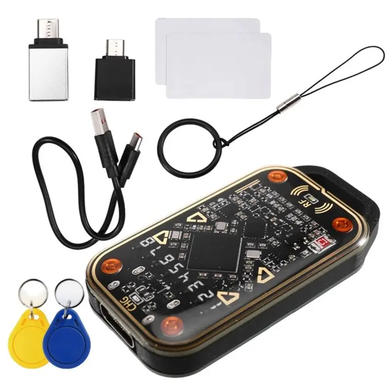 [NEW!A25P】 Chameleon Ultra V3.0 RFID Smart Card Emulator 125K 13.56Mhz ID IC Tag Copyer Read Writer +4PCS UID CUID Keychain