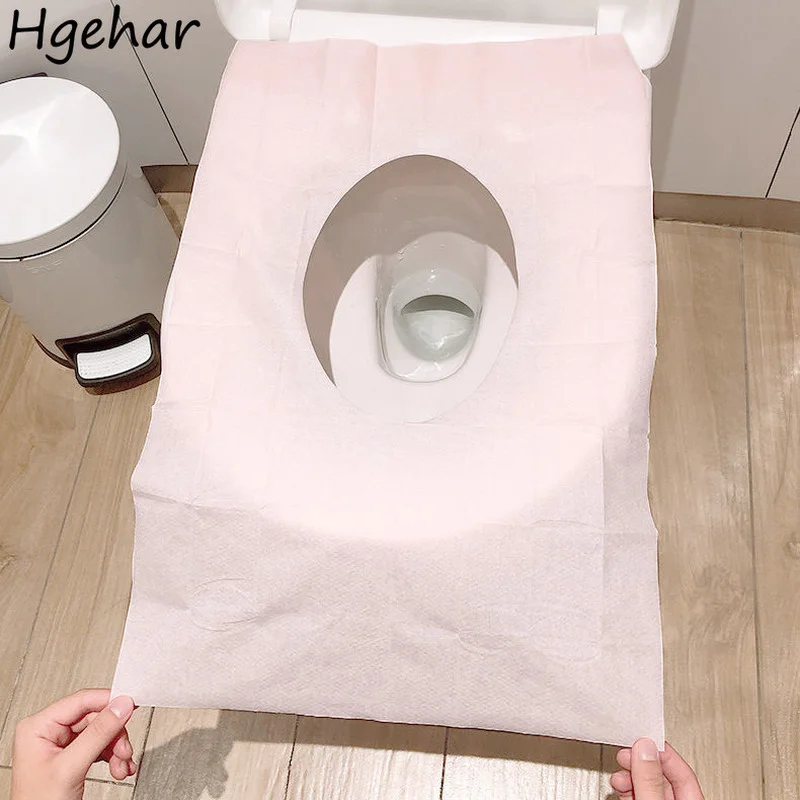 Toilet Seat Paper Disposable Sticky Non-slip Antibacterial Closestool Mats Travel Camping Portable Waterproof Bathroom WC Pads