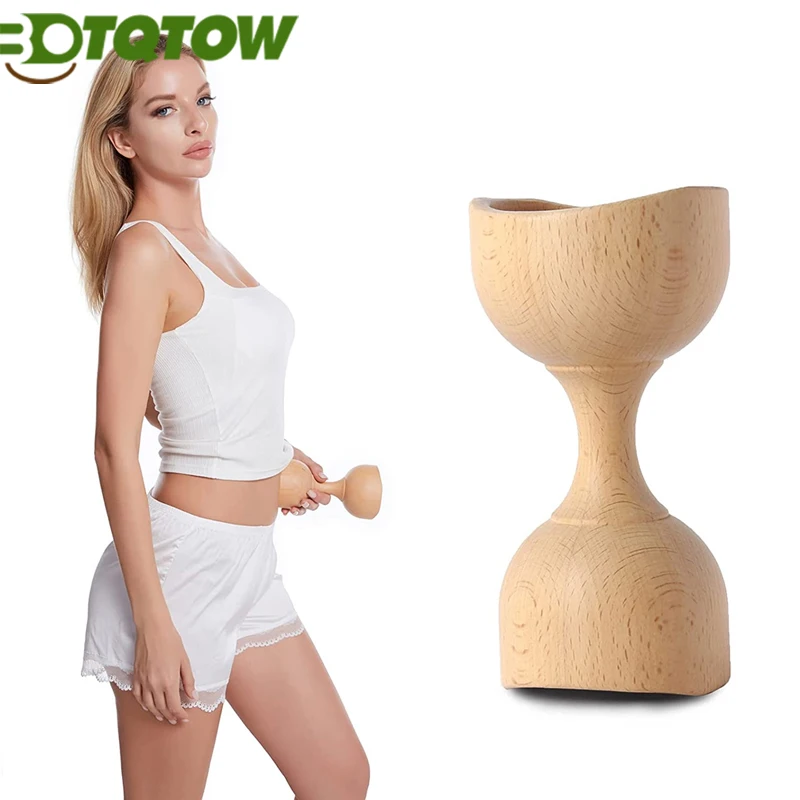 Wooden Massager Handheld Massager Stick for Fascia, Cellulite, Muscle & Abdomen,Body Therapy Massager, Muscle Belly Relief Tool