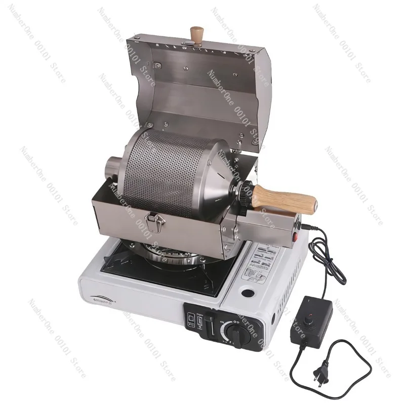 Coffee Roasting Machine Auto Direct Fire Drum Roaster 300G Commercial Home Dual Use Baking Machine with Timer Control