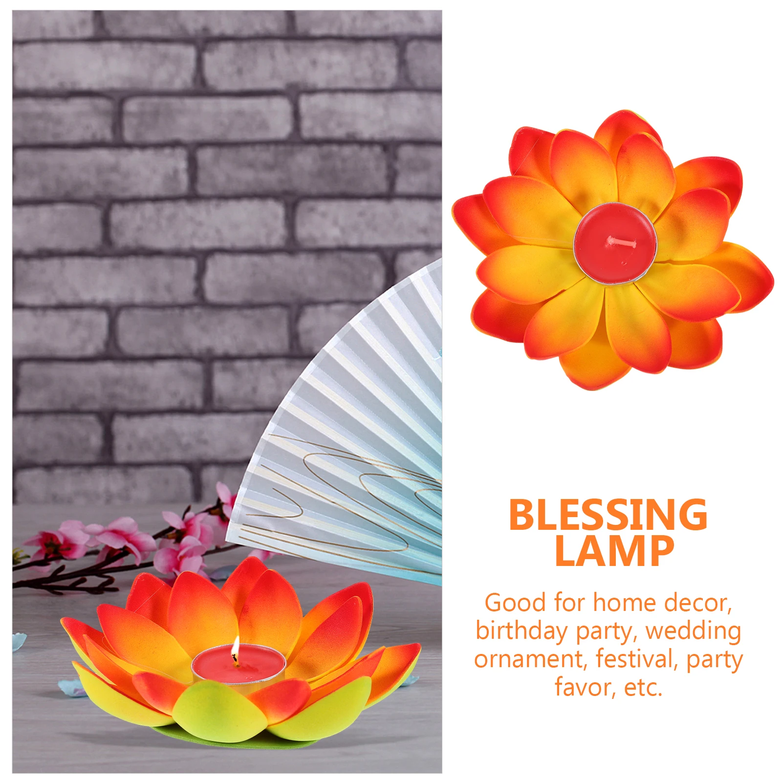 

Lotus Shape Light Eco Friendly Safe Use Vivid Design Home Decor Birthday Party Wedding Ornament Festival LED Lighting