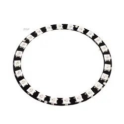 WS2812B modulo Strip 24 bit 24 X WS2812 5050 RGB LED Ring Lamp Light con driver integrati ws2812 RGB 24