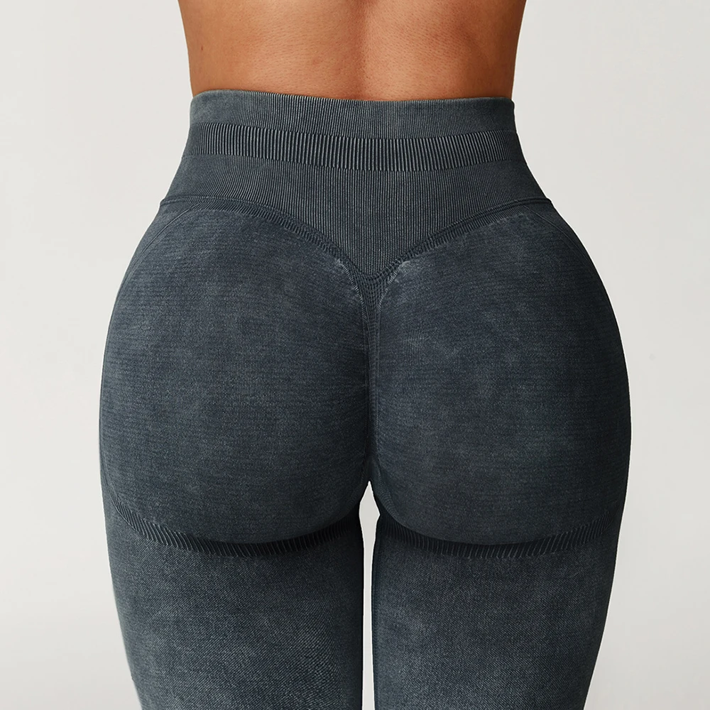 High Waist Butt Lift Leggings Seamless Leggings Women Fitness Running Yoga Pants Ribbed Leggings Gym Tights Workout Leggings