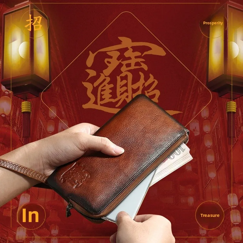 leather-zipper-wallet-long-style-men's-wallet-new-gift-manbang-brand-vintage-style-horizontal-shape
