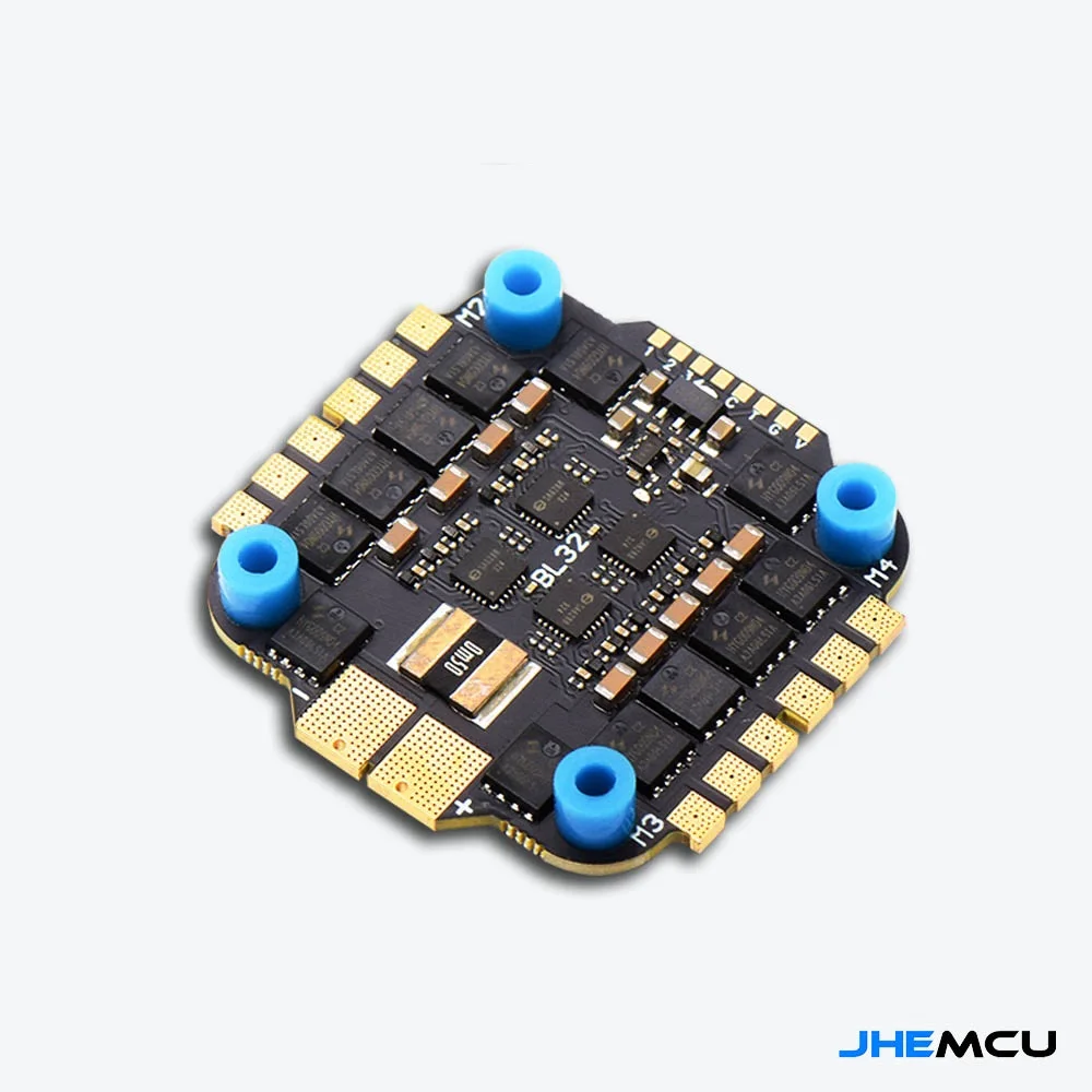 JHEMCU F745 Flight Controller Stack GF30F745-ICM Flight Controller BLHELI_32 45A / 60A 4in1 ESC 3-6S 30X30mm for FPV Freestyle