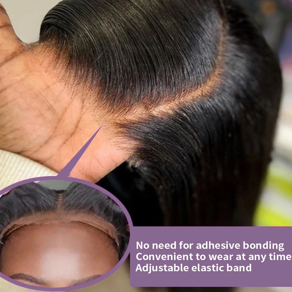40 46 بوصة 360 شعر مستعار دانتيل كامل بدون صمغ الباروكات 100% شعر طبيعي مفرود 13X6 Hd شعر مستعار أمامي من الدانتيل الفيتنامية جاهزة للارتداء