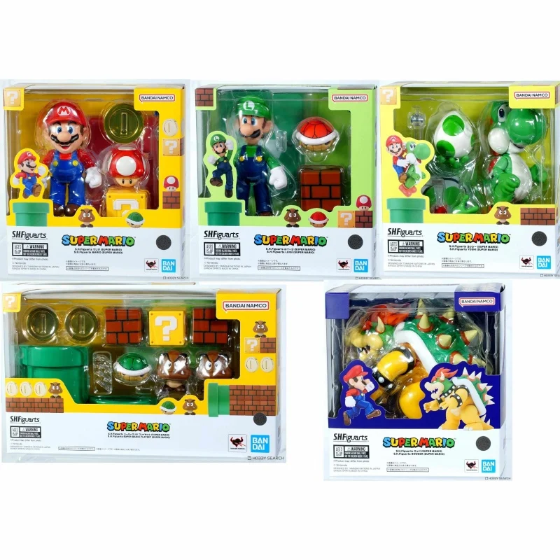 

Оригинальная фигурка Bandai SHF Super Luigi Yoshi Bowser, коллекционная фигурка аниме-персонажей, изысканная игрушка по мотивам игры, подарок на праздники