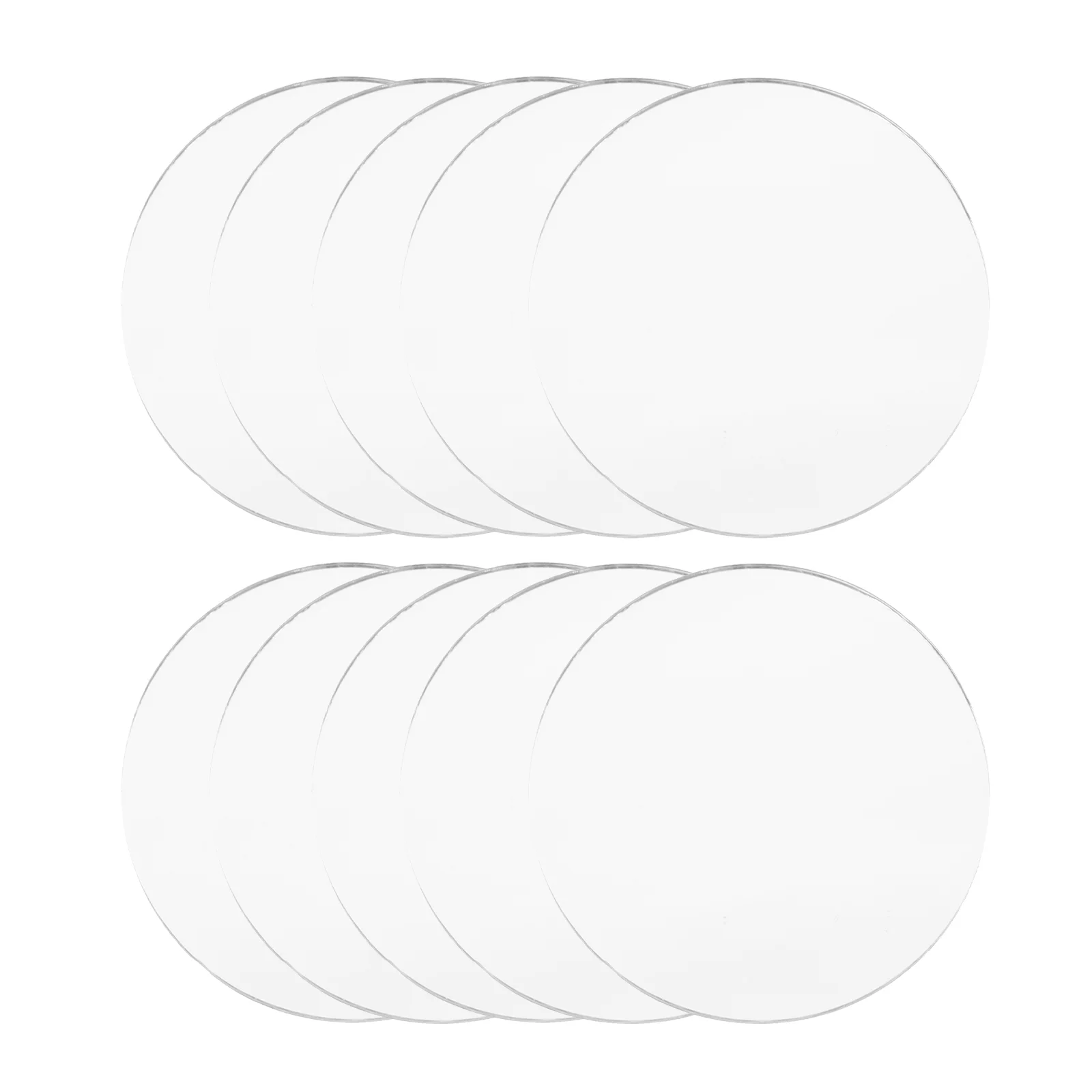 

10 Pcs Oval Mirror Vanity Mirrors for DIY Project Glass Crafts Small Lens Cosmetics Makeup