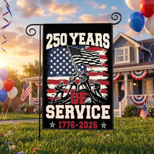 250 Anniversary USA Flag Double Sided 12 X 18 Inches United States 250Th Anniver PPZ