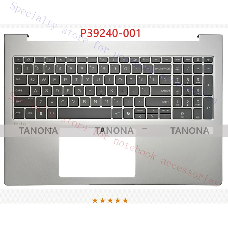 R+  New P39240-001 For HP Elitebook 6 G1i 16 G1ah 660 G12 Palmrst + Backlit Keyboard