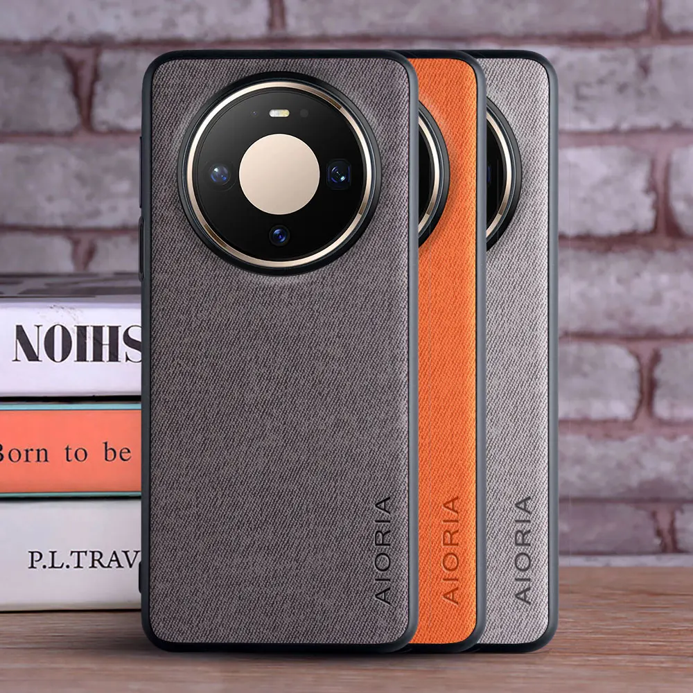 Funda para Huawei Mate 80 Pro, material textil de cuero, suave, TPU, PC duro, material 3 en 1, funda Coqua para Mate 80 Pro