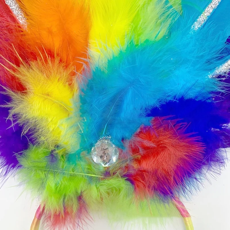 Carnival Party อุปกรณ์เสริมสำหรับ Mardi Gras Festival Party Props สีสัน Feather Hairband วันหยุด Headpieces