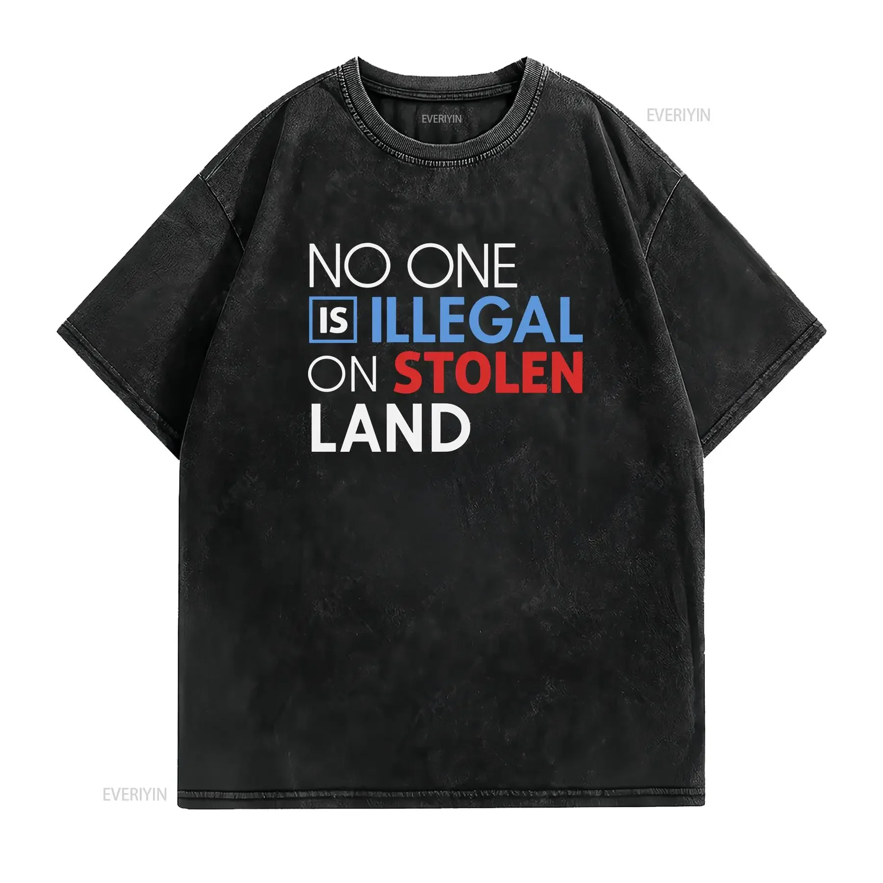 Immigration Reform T Shirt No One is Illegal on Stolen Land immigranT for women or men human rights political protest vintage