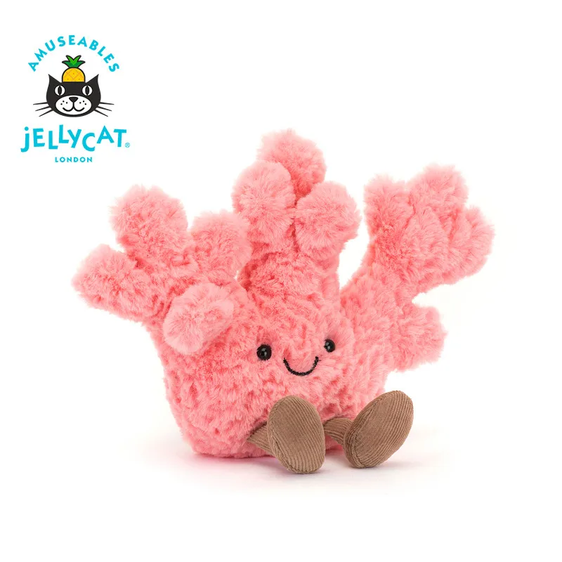 

Мягкая игрушка-коралл Jellycat Fun Coral из Великобритании, плюшевая кукла-комфортер, милый подарок на день рождения