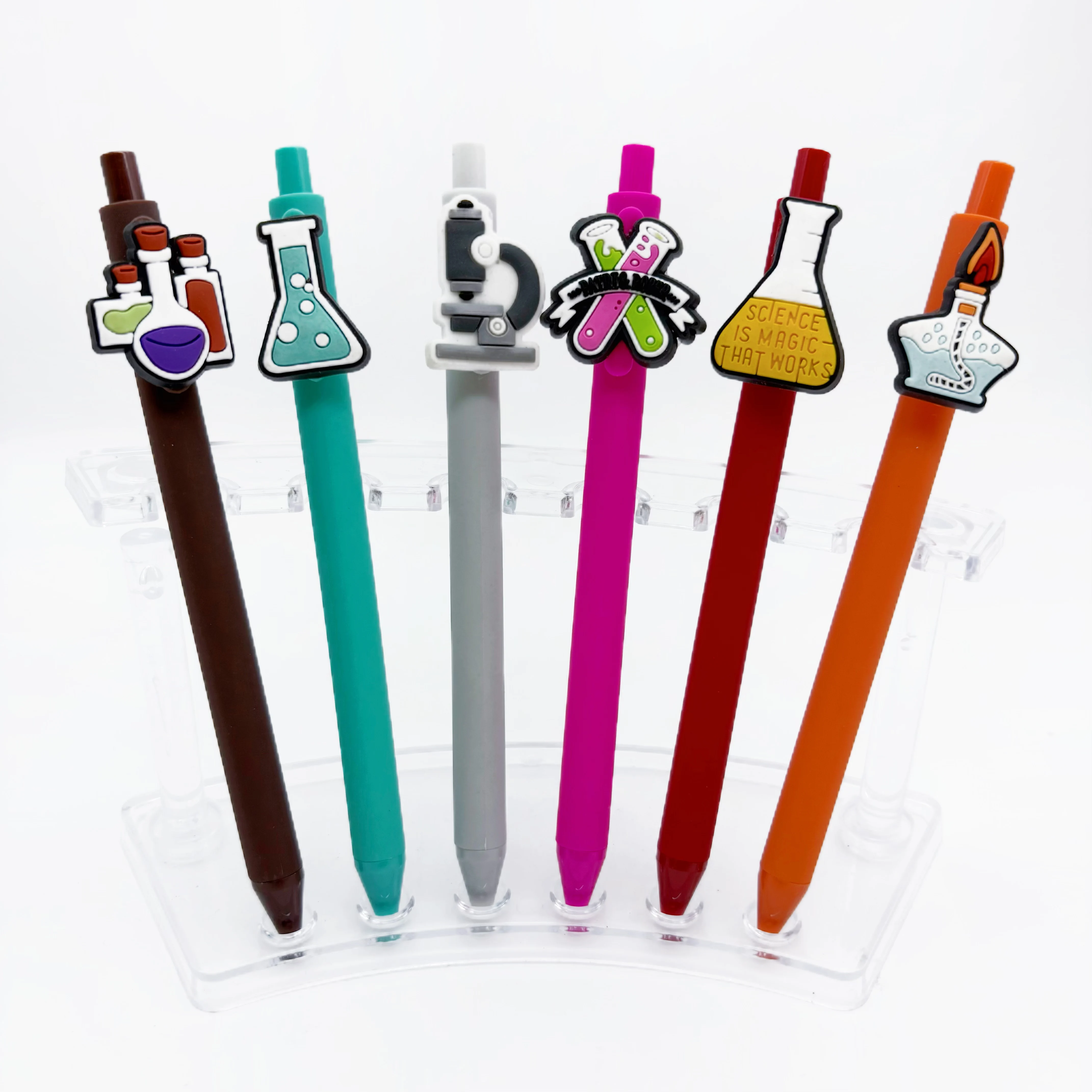 10/20 قطعة قلم حبر جاف لزجاجة كاشف لمختبر الكيمياء، قلم محايد للضغط، مناسب للاستخدام في مكتب الطلاب.